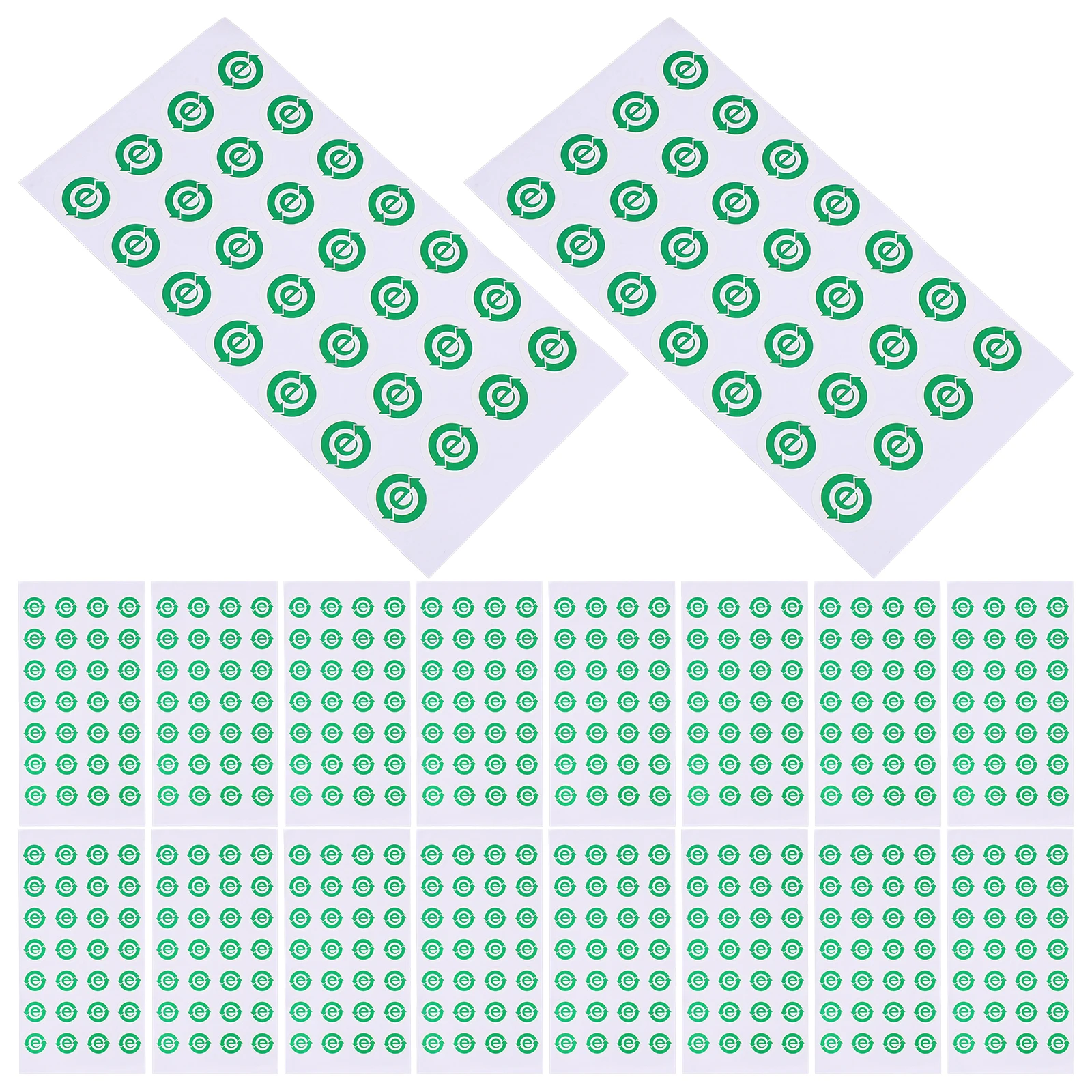

500 Pcs Eco Friendly Labels Reusable Adhesive 2cm Round Recycling Signs Sorting Decals Paper Environmental Packaging