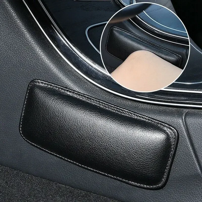 1Pcs Universal Car Leather Leg Cushion Knee Pad Pillow Thigh Support Seat Door Armrest Leg Pad For Bmw Car Interior Decoration N