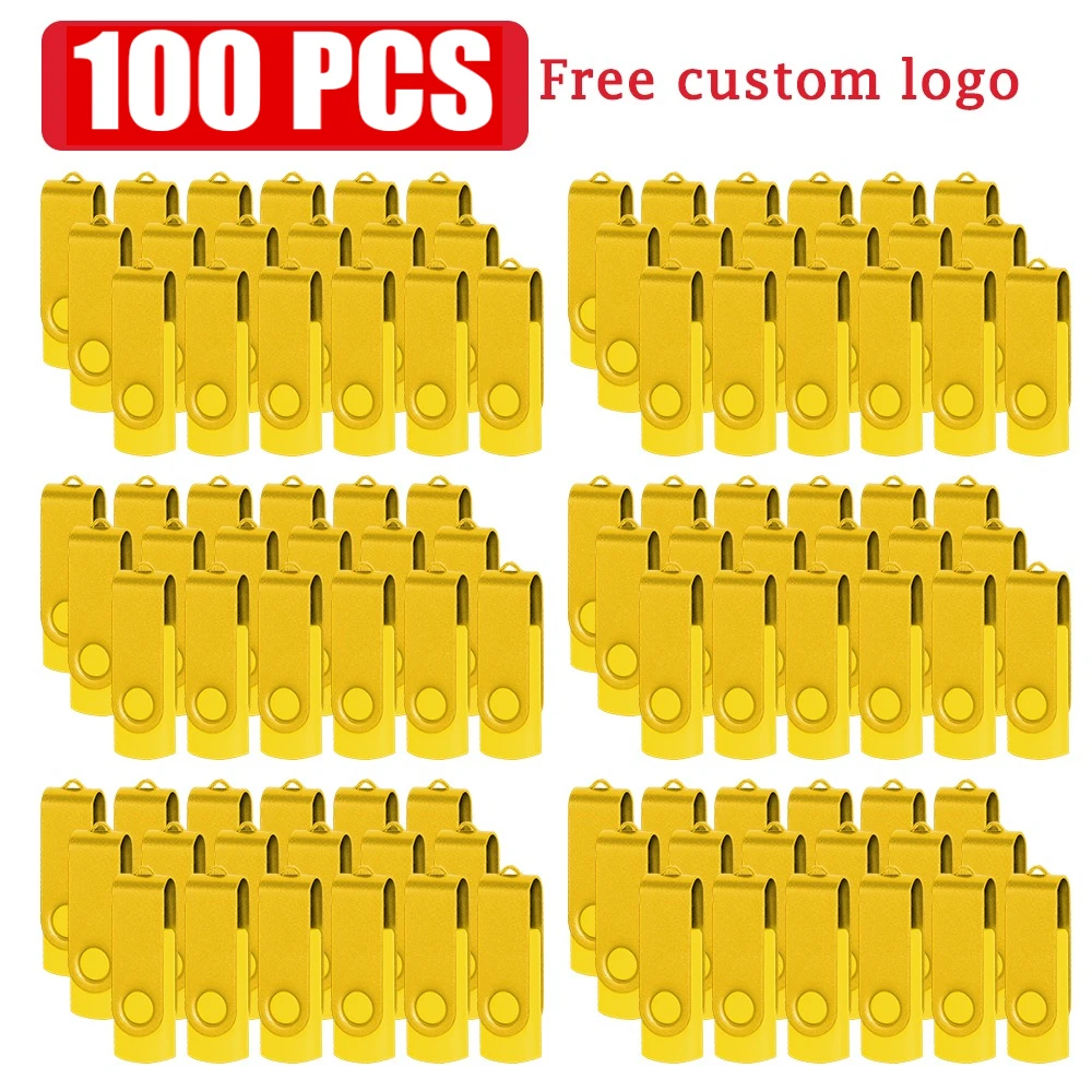 100 PCS Free Custom Logo 2.0 USB Flash Drive 4GB 8GB 16GB Memory Stick Pendrive 32GB 64GB 1GB USB Stick Flash Disk U Disk 2GB