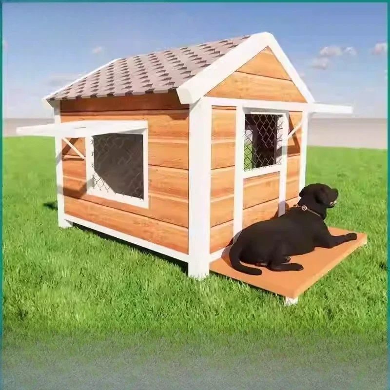 Pet house outdoor waterproof board kennel medium and large dog golden retriever kennel house outdoor four-season pet