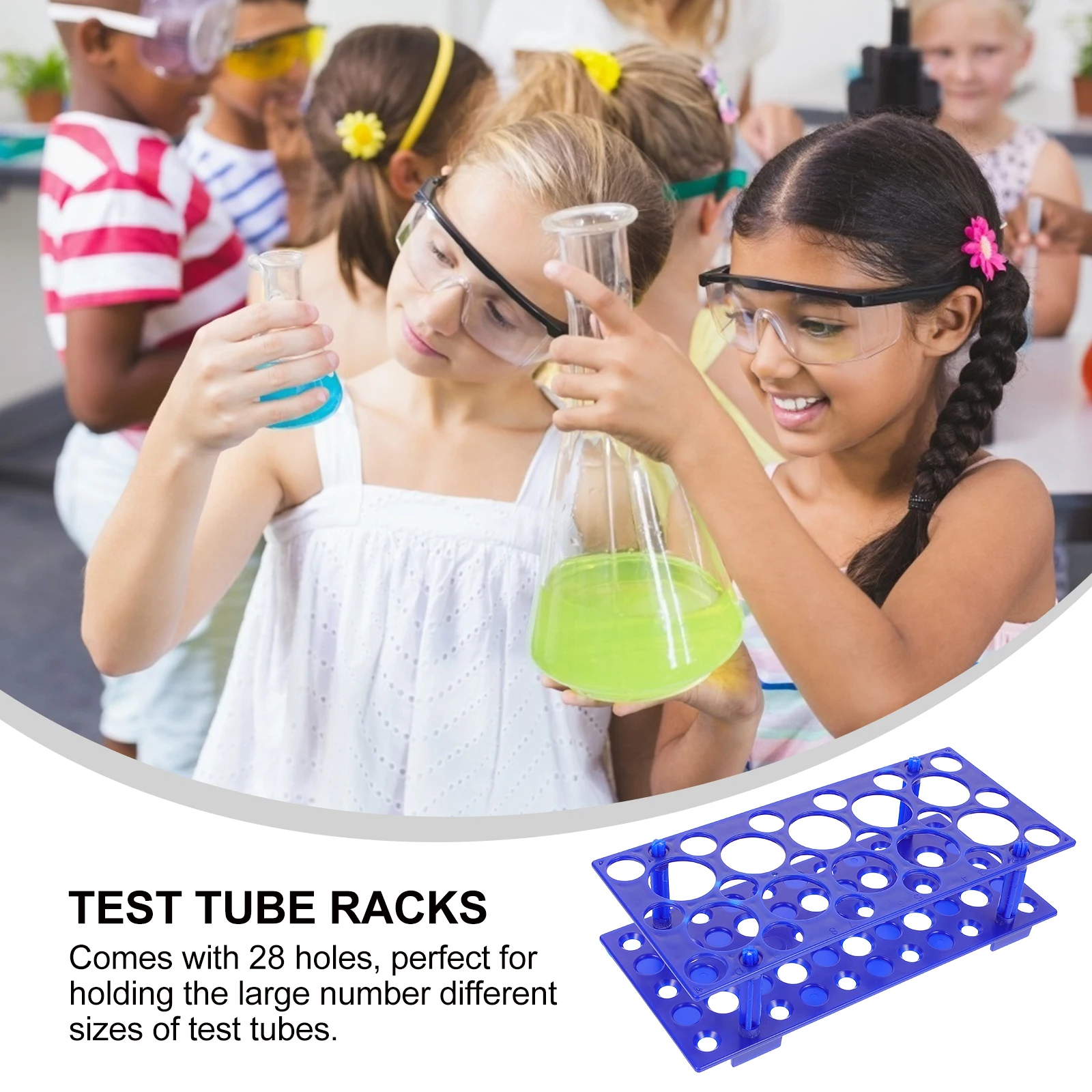 

2 Pcs Tube Rack Shelf Test Holder for Laboratory Stand Tool Detachable Tubes