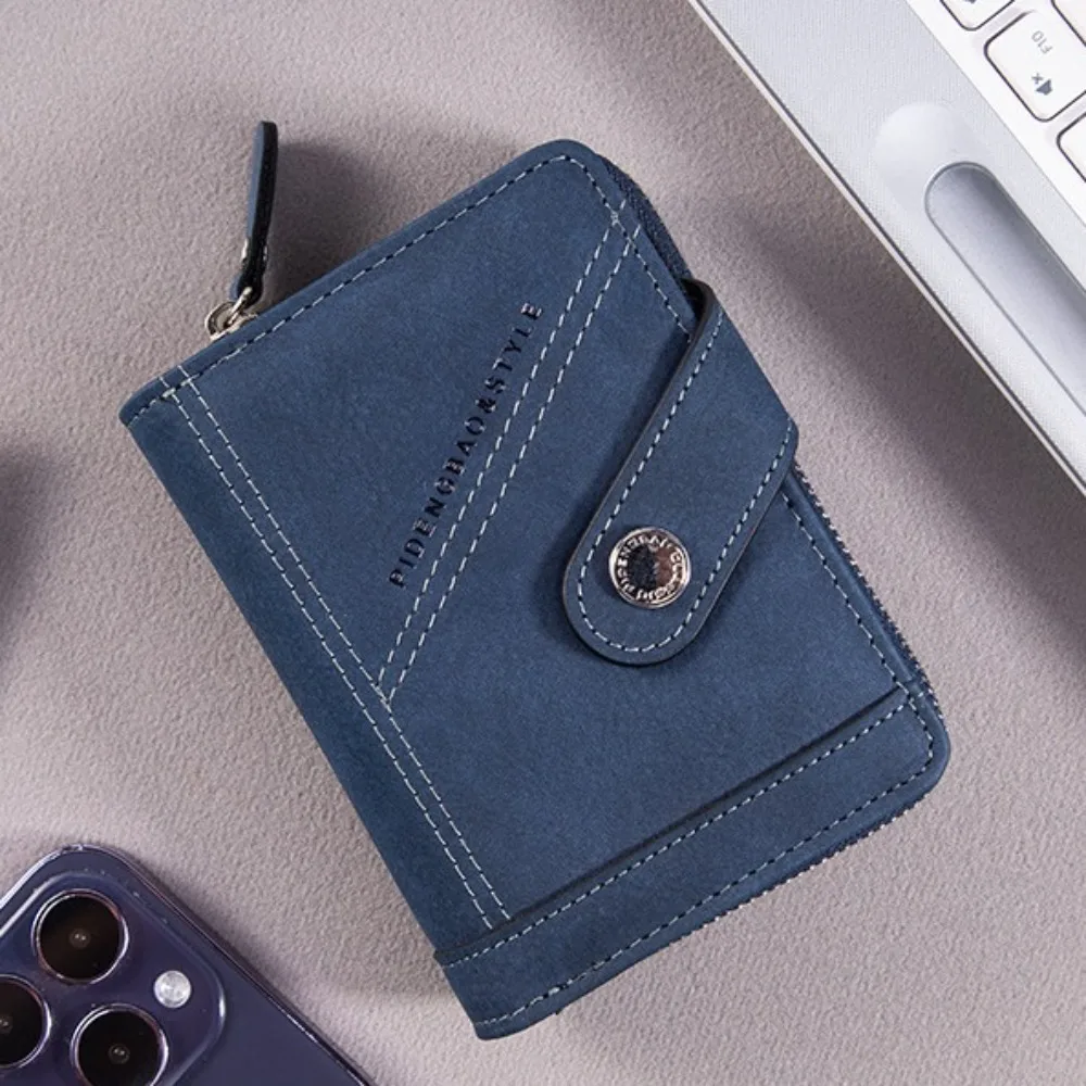 Luxury Retro Bifold Wallet Waterproof Cowhide Men Card Holder Lightweight Pu Leather Money Clip Gentleman