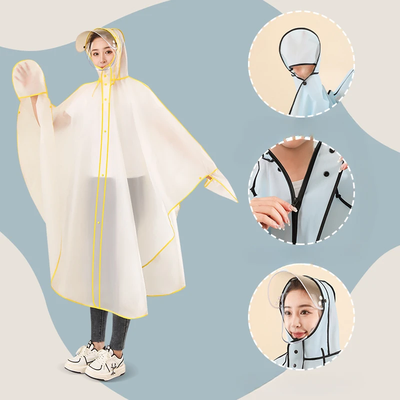 Raincoats Adult Cloak Household Rain Gear Full Body Rainstorm-proof Long Men and Women Electric Battery Bicycle Poncho Raincoat