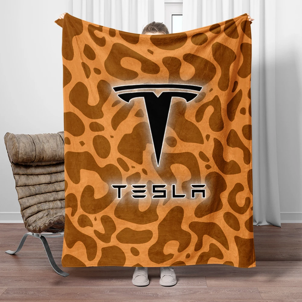 T-tesla-a print Blanket.Seasonal Blankets.Used for Sofas,Beds,Living Rooms, Travel Picnics, Blankets, Gifts,Thin Blankets