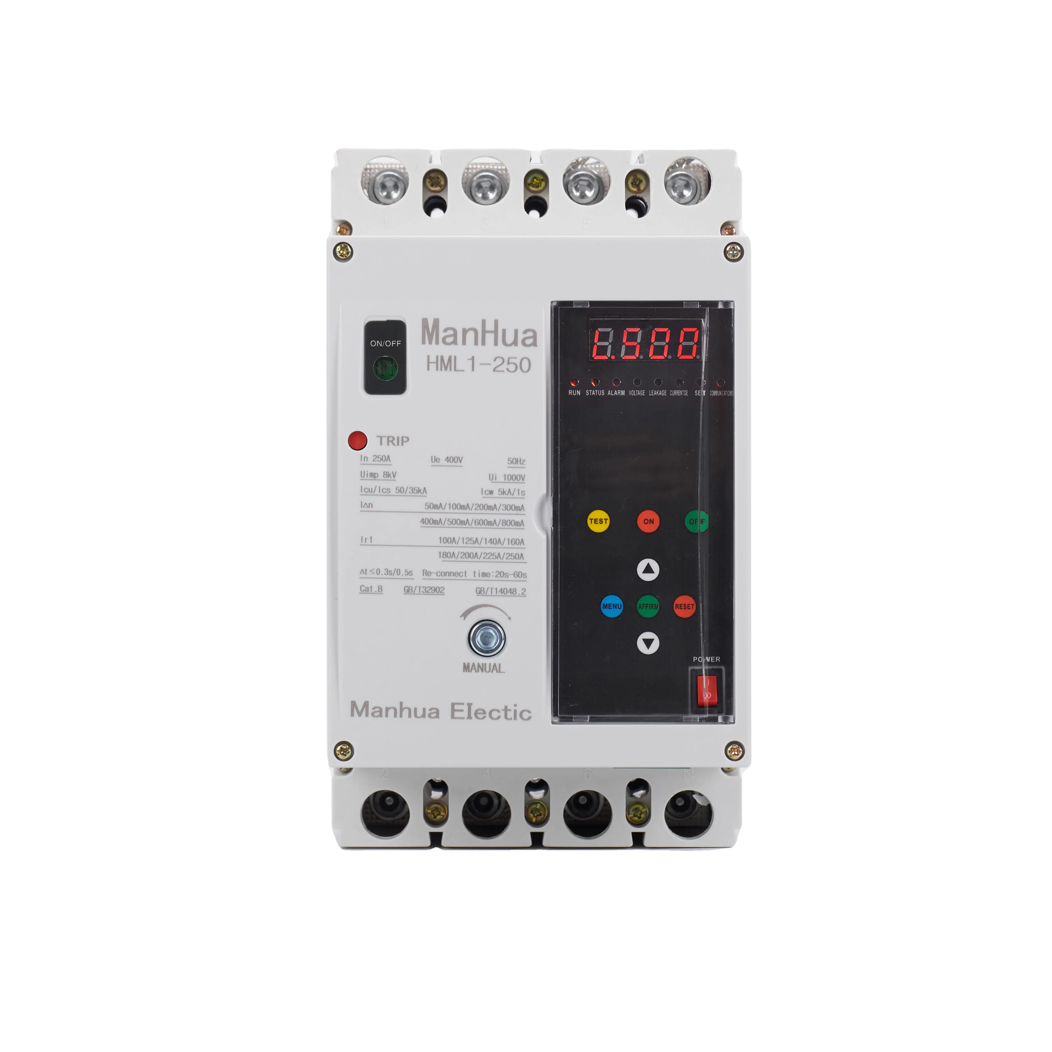 Smart Remote Control 250A Electronic MCCB Remote Control Circuit Breaker Smart MCCB With RS485 Control