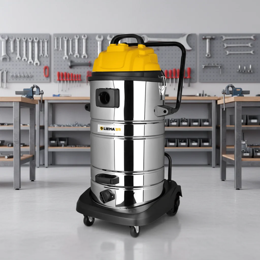 LM-XCQ-80L 80L Industrial Electric DIY Larger Capacity Wet/Dry Use Customizable Wheeled High Efficiency Clean Dust Blow Dual-use