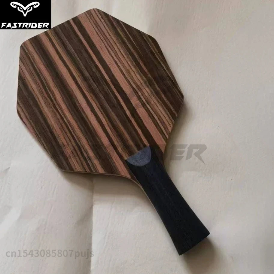 Table Tennis Racket Black Sandalwood FL&CS Grip Hexagonal Ping Pong Blade Paddle for Professional Offensive Players Competition