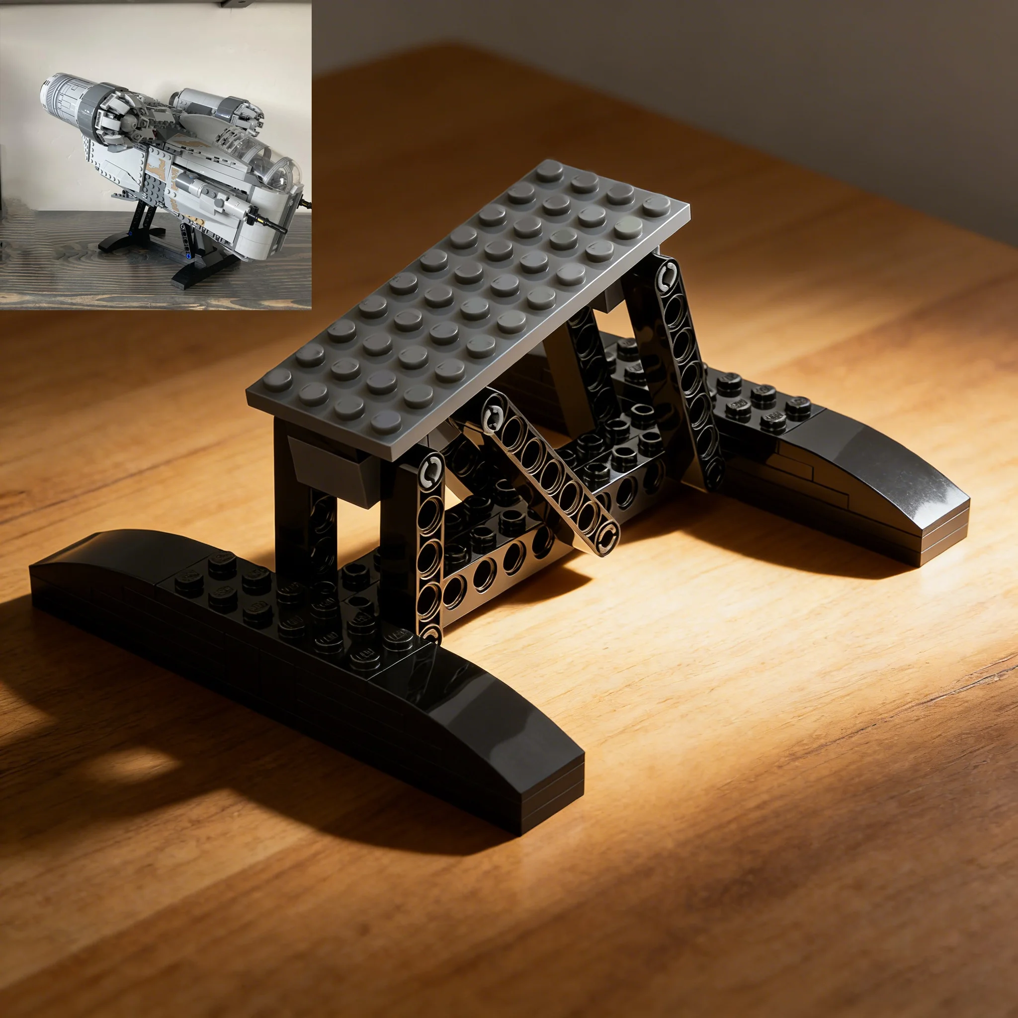 

Новый набор для сборки MOC Razor Crest 75292: подставка-витрина для космического корабля, вертикальная демонстрационная подставка, коллекционные игрушки, подарок