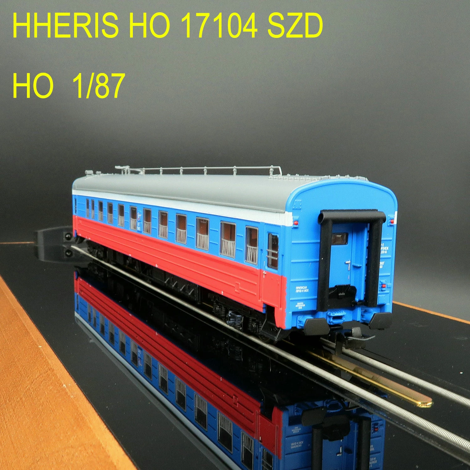 

HERIS Train Model Carriage HO 1/87 17104 SZD Russian Railways Passenger Carriage 1 Section/4 Section Set Optional Rail Car Toy