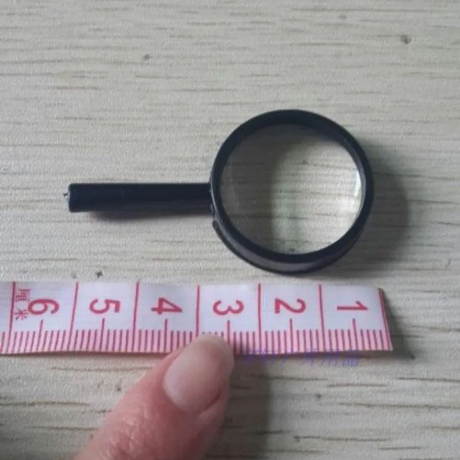 10PCS Acrylic Small Handheld Magnifier 25mm Magnifying Glass to Read Children's Magnifying Glass Learning Home Office Gift