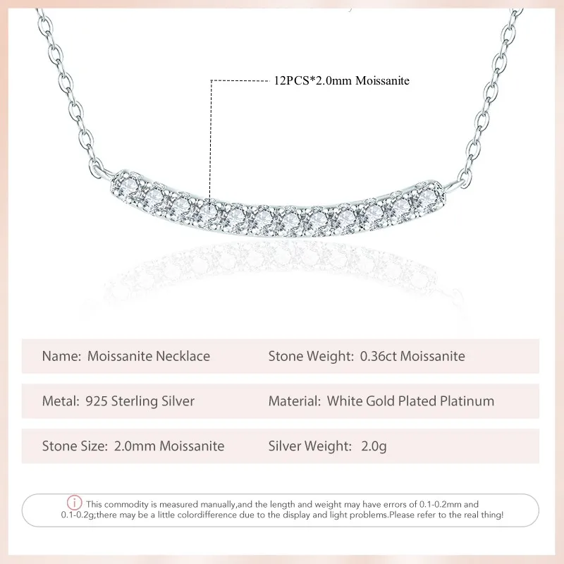 Follow Cloud 0.36ct Moissanite Diamond Pendant Necklaces for Women Wedding Party Real 925 Silver Plated White Gold Fine Jewelry