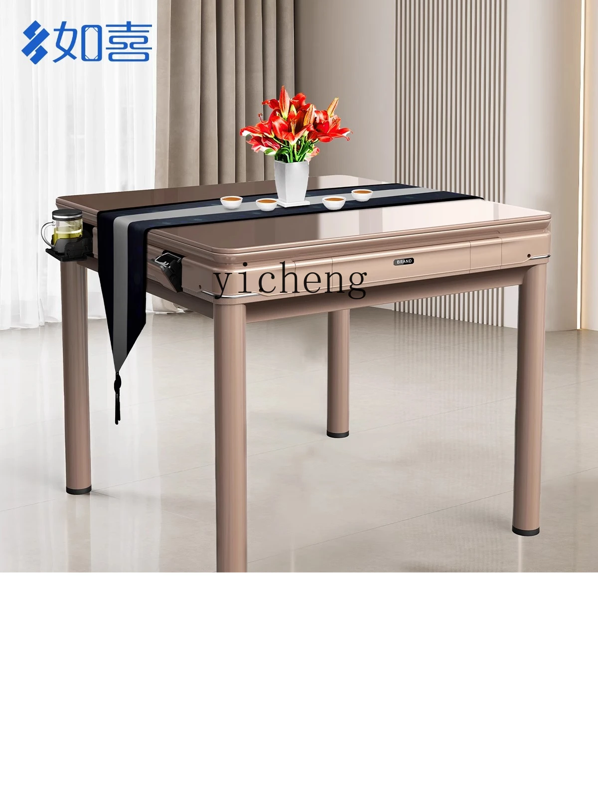 X5-16 bass intelligent automatic home dining table dual-purpose  coaster mahjong table electric chess and card machine hemp