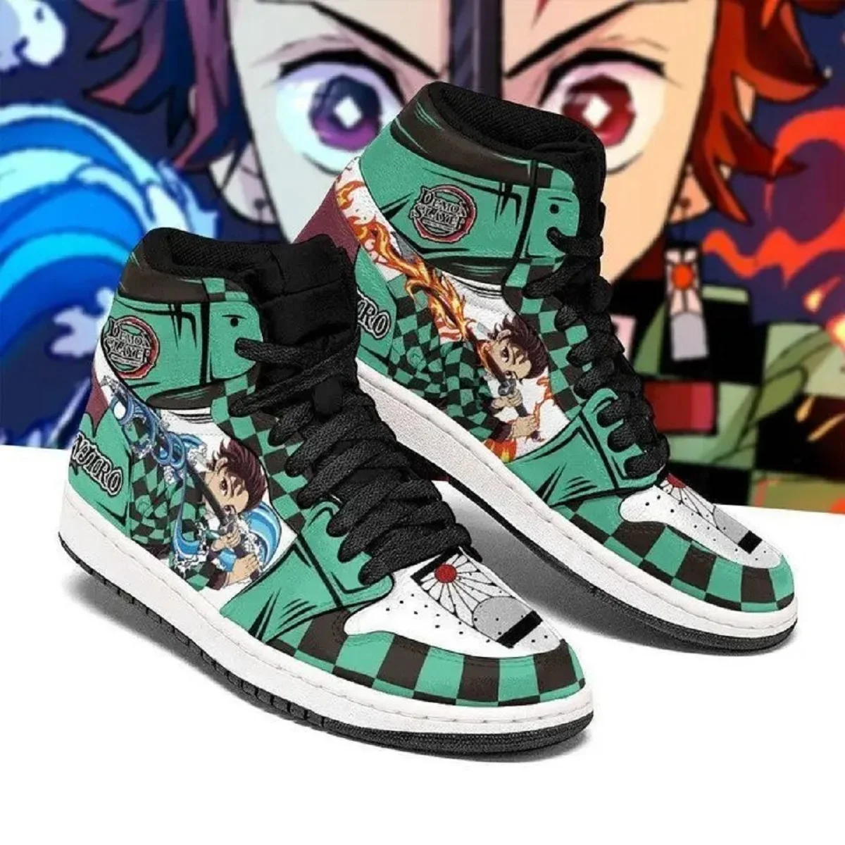 New Anime shoe Kamado Tanjirou Nezuko Zenitsu Demon  costumes Customized low top and high top sneakers Gift for boys girl trend