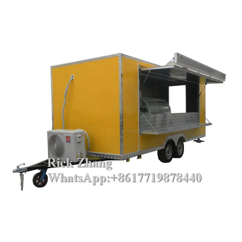 New arrived mobile food trailer mobile coffee cart for sale with free shipping by sea