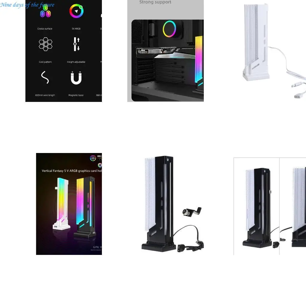 Reinforced Vertical Graphics Card Stand Prevent Damage from Weight Stress E65A