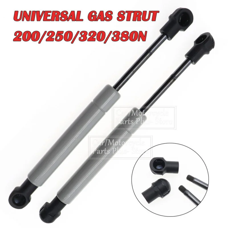 Pair Universal 195mm 8mm 200-380N Car Gas Strut Bars Gas Spring Hood Support Rod Shock Lift For RV Bed Window Bus Caravans