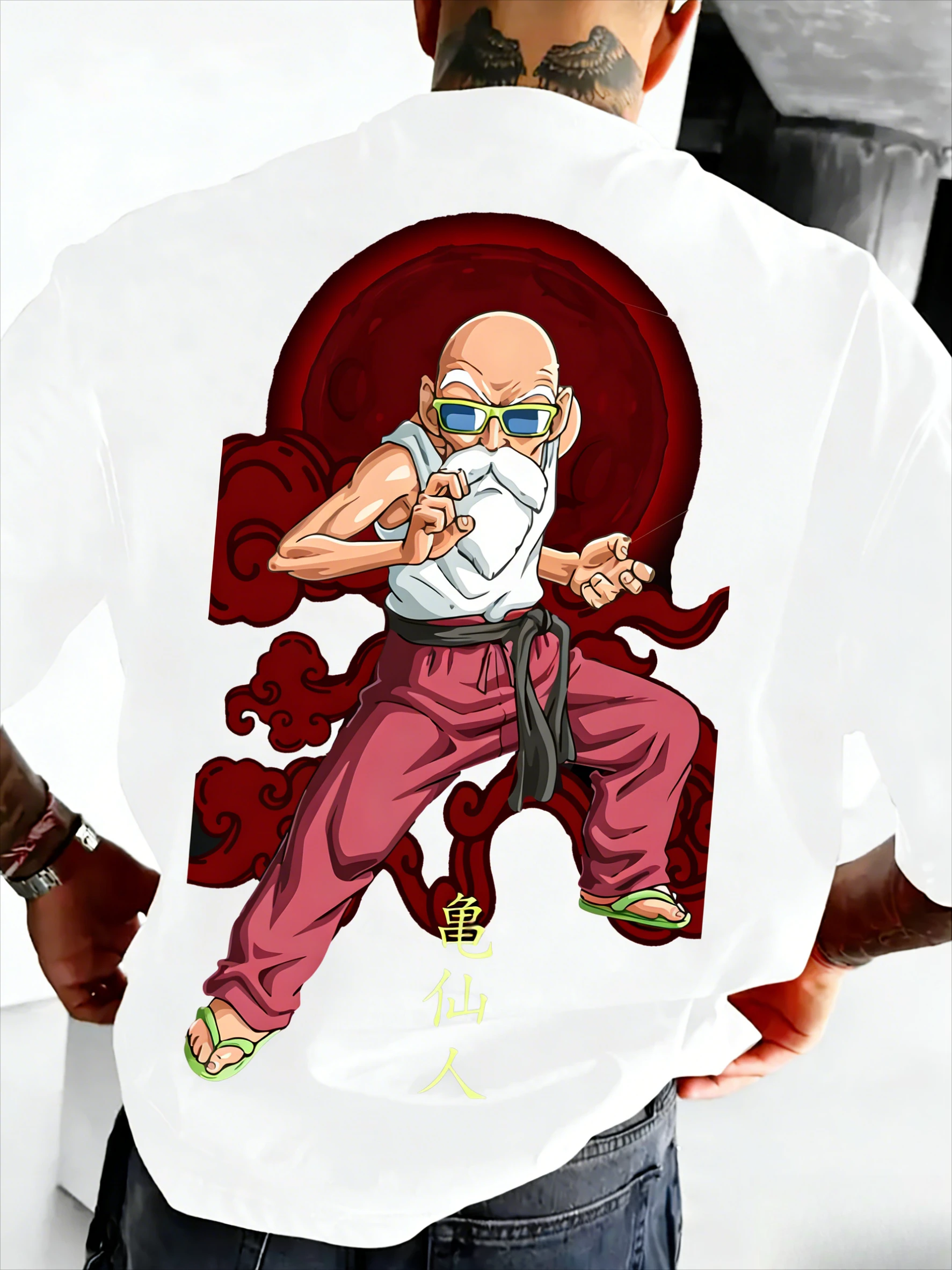 

Новая летняя футболка 2026 года к 40-летию Dragon Ball с принтом Мастера Рози, 100% хлопок, аниме, увеличенный размер, повседневная уличная одежда, унисекс