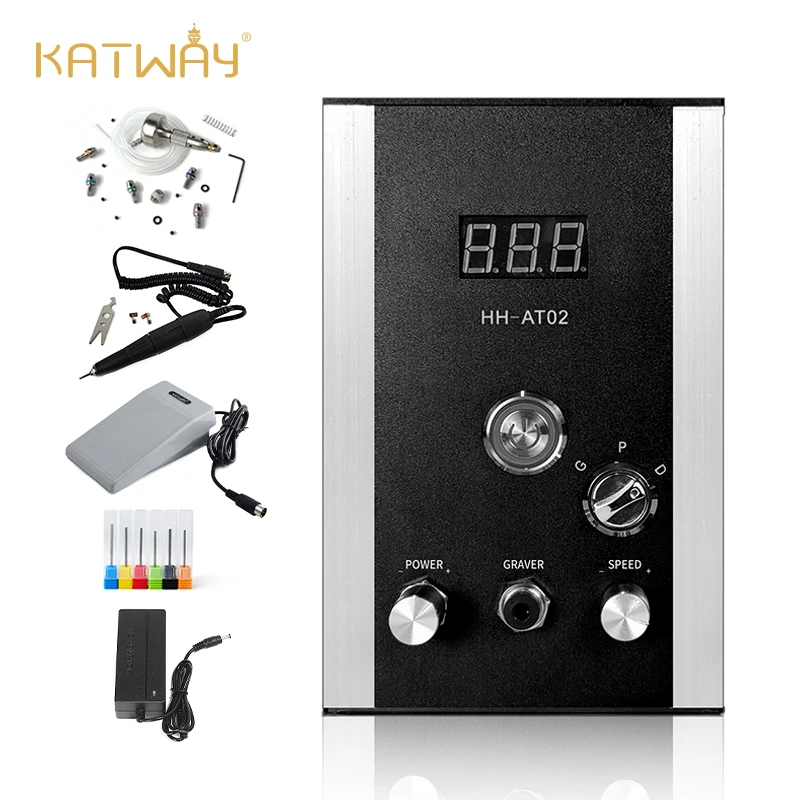 KATWAY Air-free Art Penumatic Impact Engraving Machine No Air Metal Steel Jewelry Making Tool Silver Hand Stone Gold HH-AT02