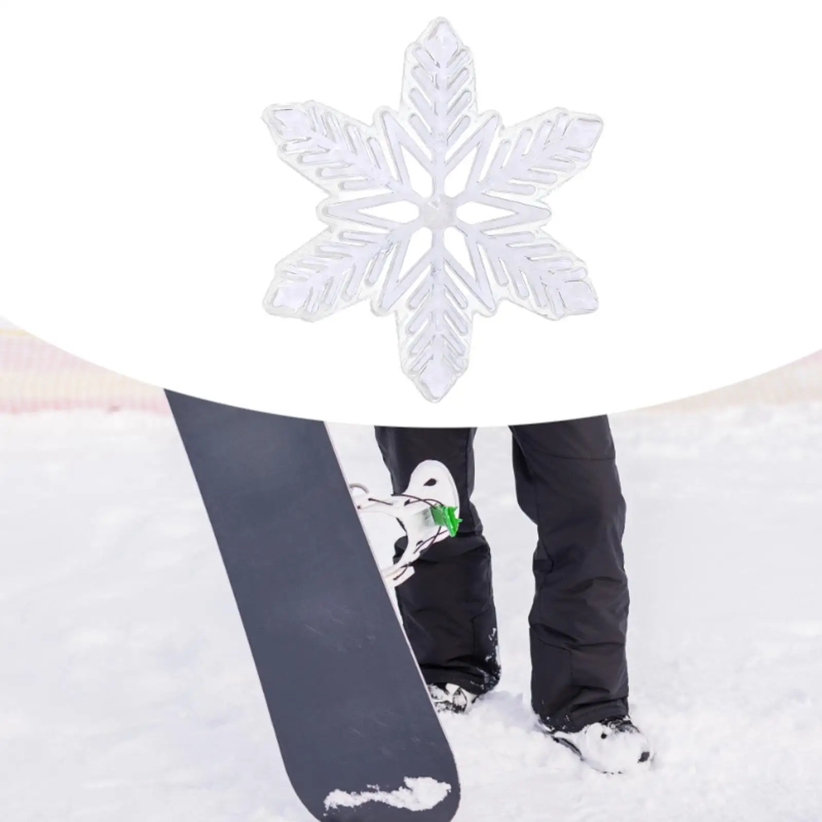 

Stylish Snowboard Stomp Pad Pvc Anti Slip Ski Grip Mat Minimalist Snowflake for Beginners
