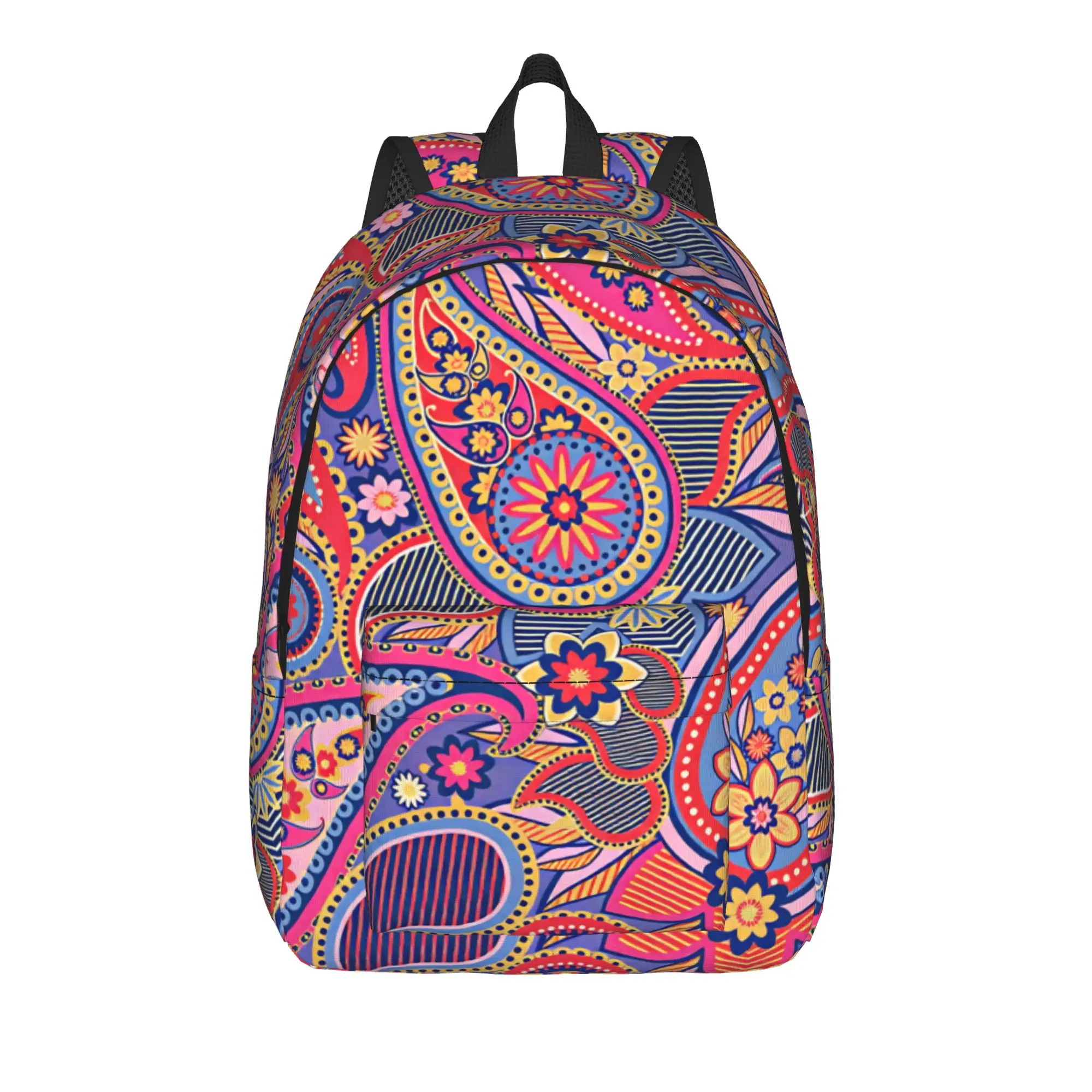 Vibrant Paisley Pattern Backpack  Novelty Backpacks Men Travel Pattern School Bags Design Rucksack