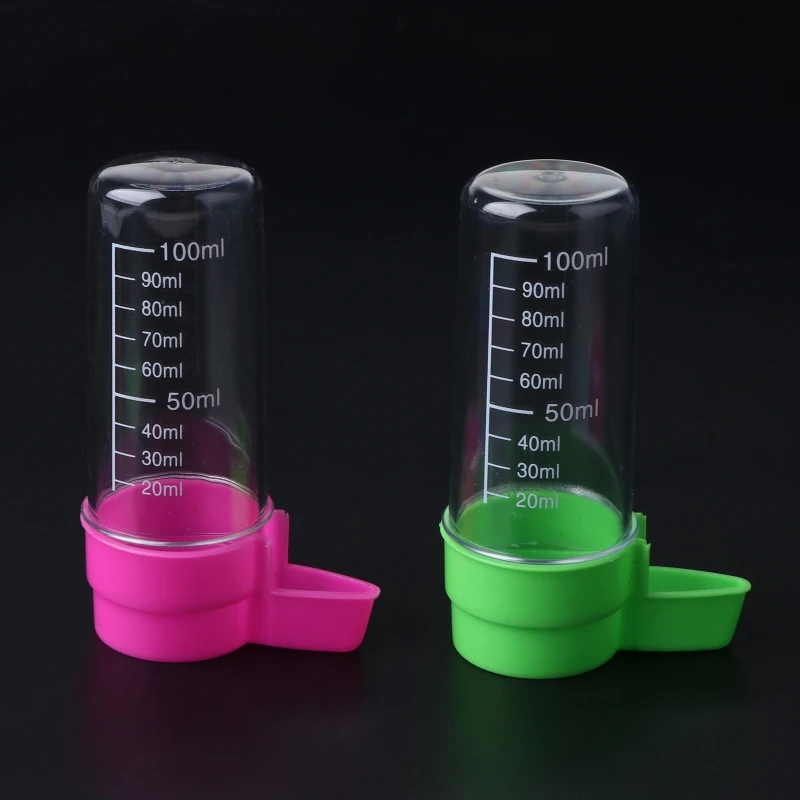 F92B 2PCS Parakeet Water Dispenser Plastic Plastic Feeder Automatic Plastic สำหรับนกขนาดกลางขนาดเล็ก