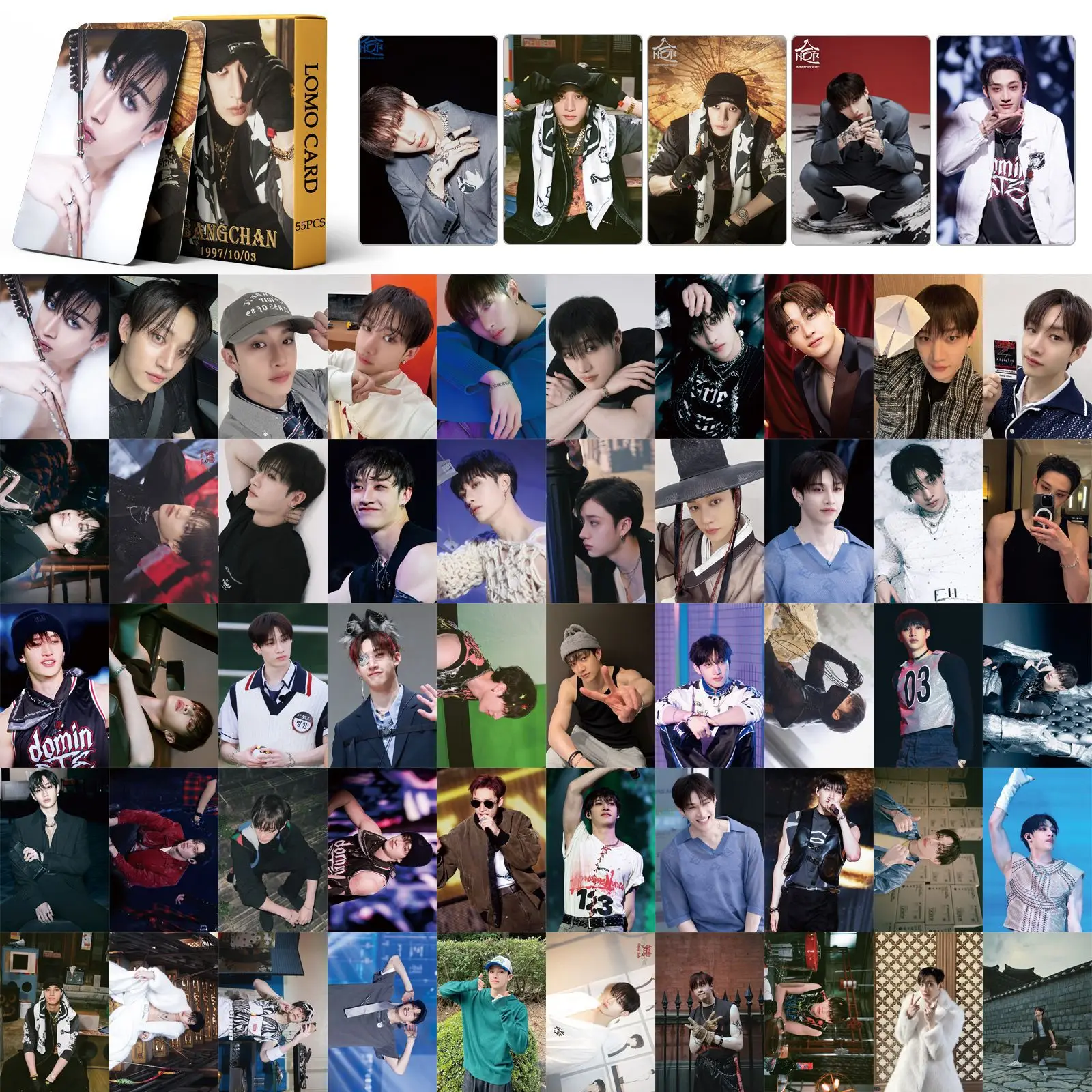 XIURAN 55 Pcs SK Bang Chan HOP Album Lomo Card Kpop Photocards  Postcards  Series