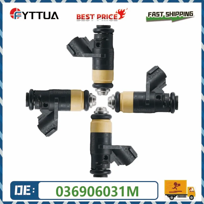 

4PCS Fuel Injector 036906031M for VW Polo for Seat Ibiza IV 1.4L 2002-2007 for Skoda Fabia 6Y 036 906 031 M