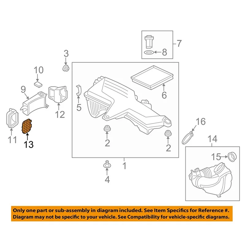 Rejilla de entrada de aire para BMW, accesorio con silenciador, F20, F20N, F21, F21N, F22, F23, 13718507321