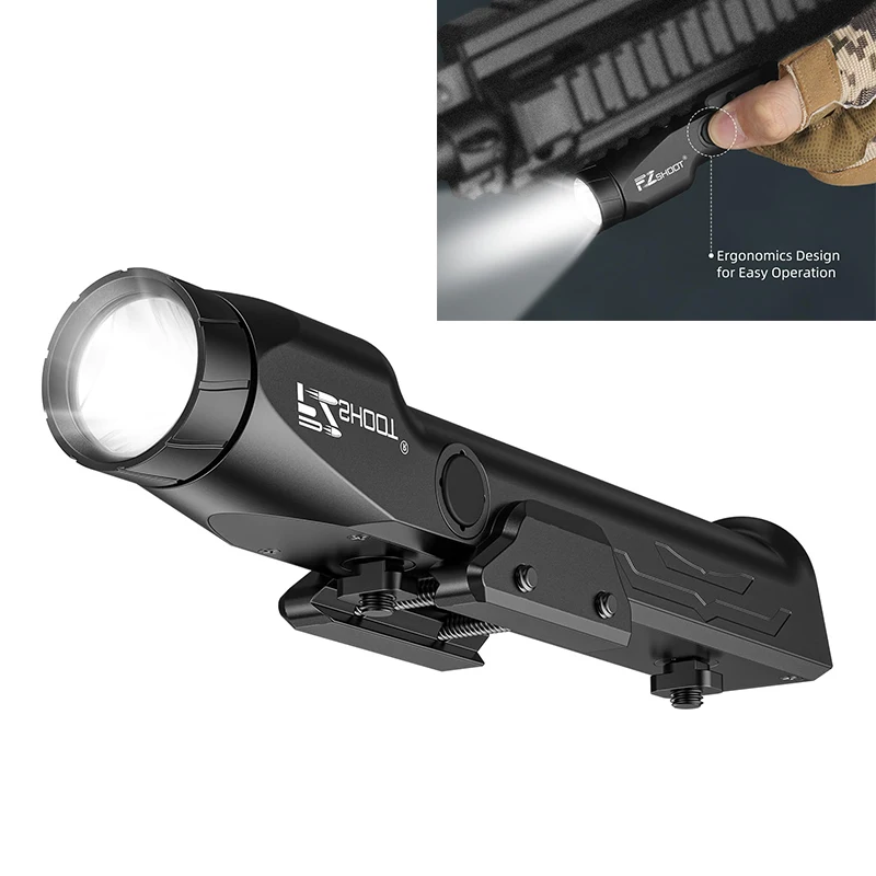 

EZshoot 1700 Lumens Rifle Tactical Flashlight Magnetic Rechargeable LED Light with Strobe Mode for M-Rail and Picatinny Rail