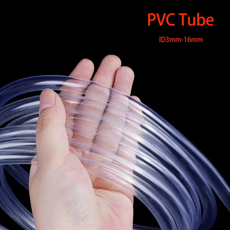 

1M PVC Soft Hose ID 2 3 4 5 6 8 10 12 14 16mm Odorless Plastic Transparent High Quality Water pump Flexible Tube