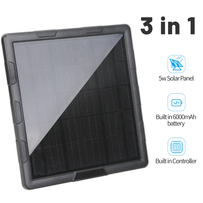 

BL6A 6V 12V Solar Battery Charging kit Outdoor Waterproof 6000mAh Solar Panel Power Bank USB 3 In 1 For Security Camera Router