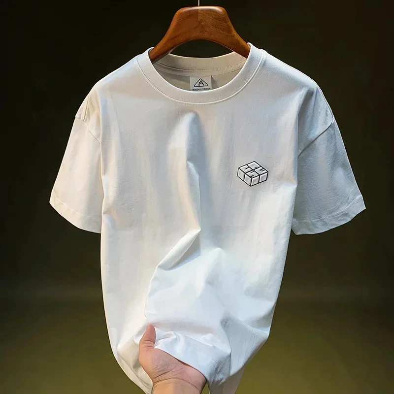 

Short sleeved T-shirt men's 2026 new summer loose and trendy street style simple fashionable printed design top