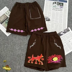 CACTUS JACK Pants Cartoon Printed Shorts High Street Hip Hop Cactus Jack Slacks Sweatpants Men's Women's