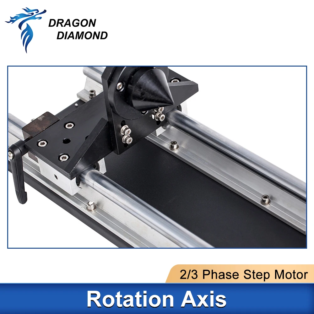 อุปกรณ์เสริมแกะสลักแกนหมุนเลเซอร์ Co2 พร้อมลูกกลิ้ง Stepper Motors สําหรับเครื่องตัดแกะสลักเลเซอร์ไฟเบอร์ทําเครื่องหมาย