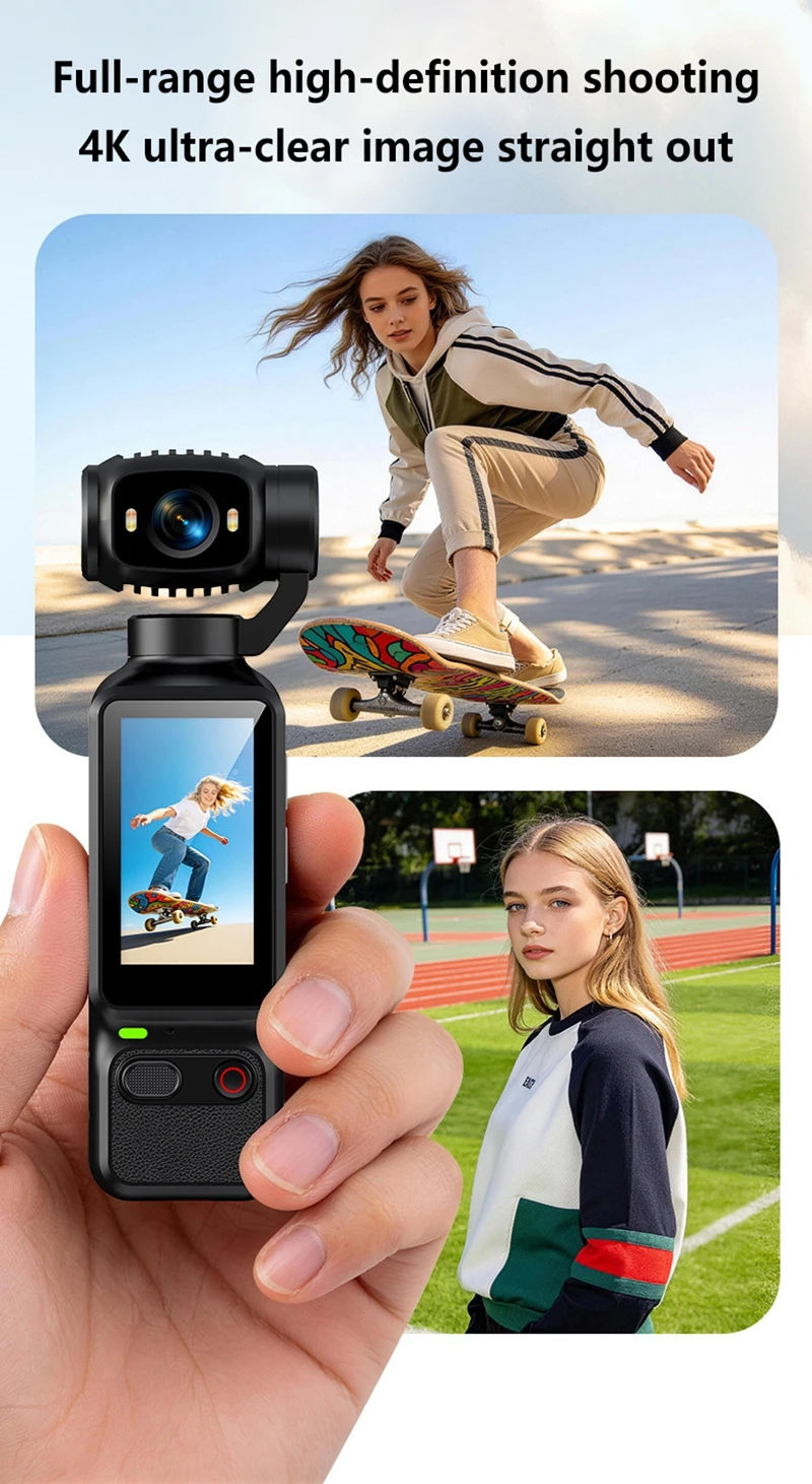 OnePlus HD 4K Pocket-Kamera, Handbuch, 90-180-Grad-Drehung für YouTube-Vlogs, Videoaufnahmen, Aufzeichnung des Lebens, Handheld-Actionkamera – Detail 1