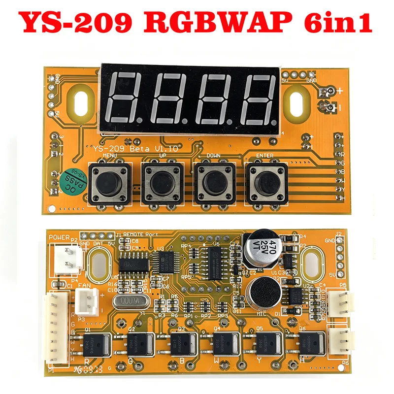 YS-209 RGBWAUV 6in1 Led Par Light Motherboard Display Integrated Constant-Pressure Control Board LED Par Repair Parts