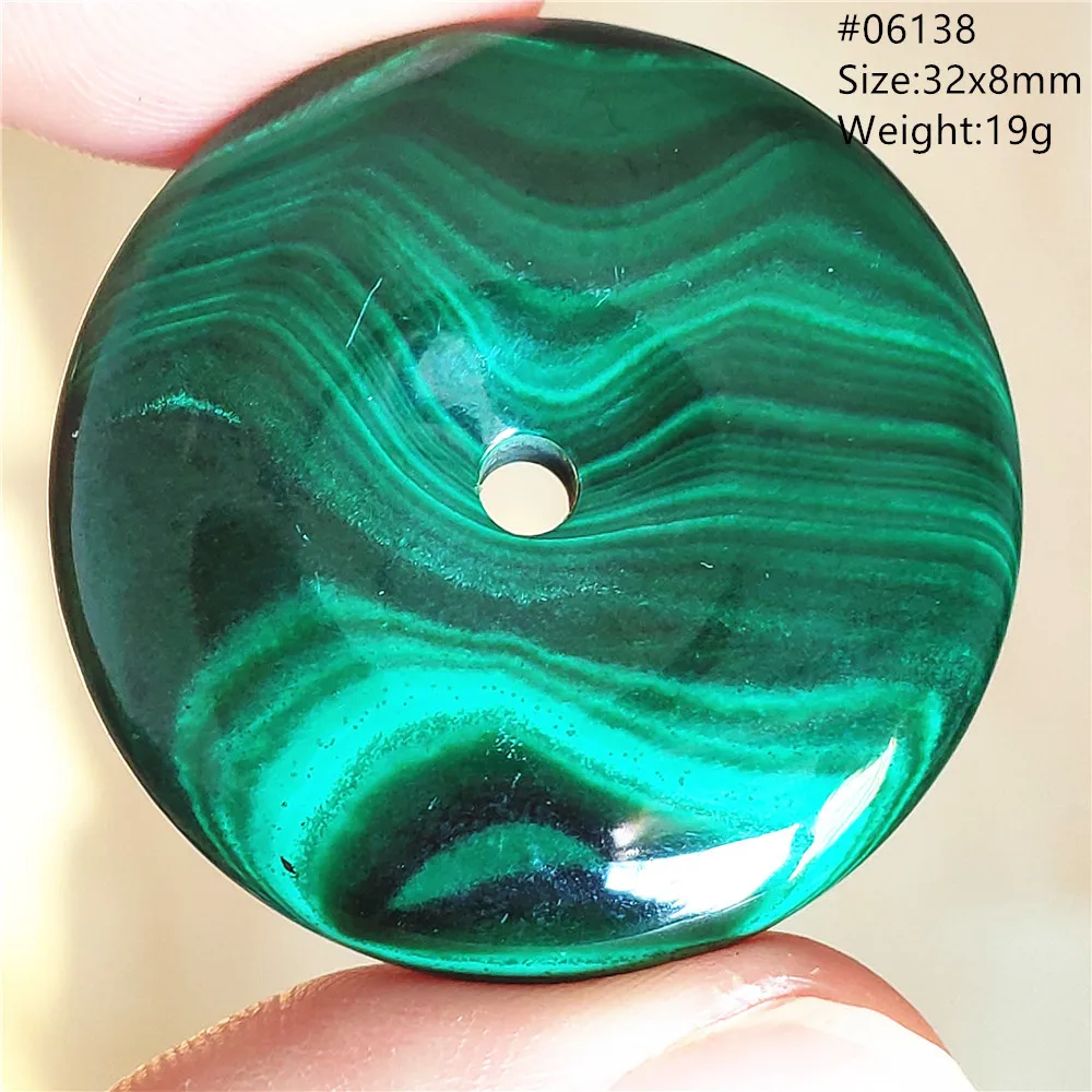 Natural Green Chrysocolla Malachite Donut Pendant Women Men Round  Water Drop Rare Malahite Necklace Fashion Jewelry AAAAAA