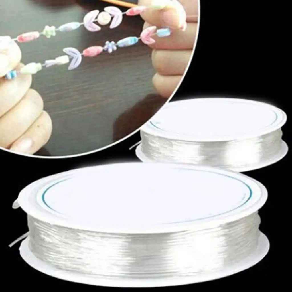 0.4-1mm 5-12m Plastic Elastic Clear Thread Beading Cord String For Jewelry Making DIY Necklace Bracelet Material Hot Sale