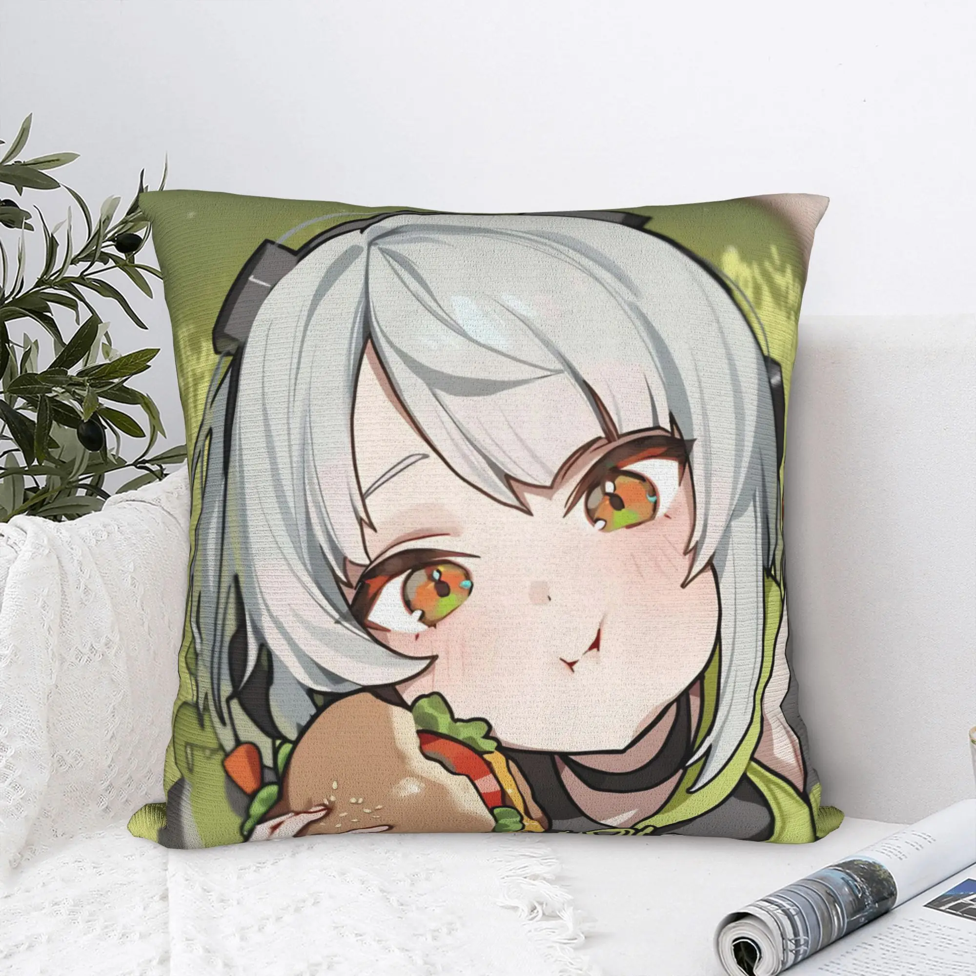 Anby Zenless Zone Zero Cute  Pillowcase Double-sided Printing Cushion Cover Decor  Pillow Case Cover Home Drop Shipping 45*45cm
