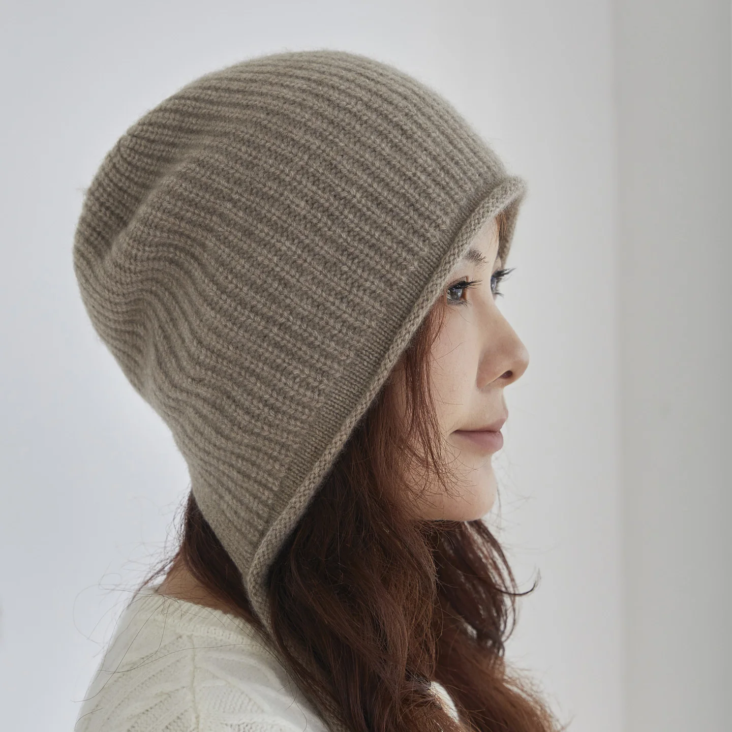 MVLYFLRT High Quality Cashmere Thickened Split Knitted Hat Men's Women's Warm Ear Protection Autumn Winter Roll-Edge Knitwear...