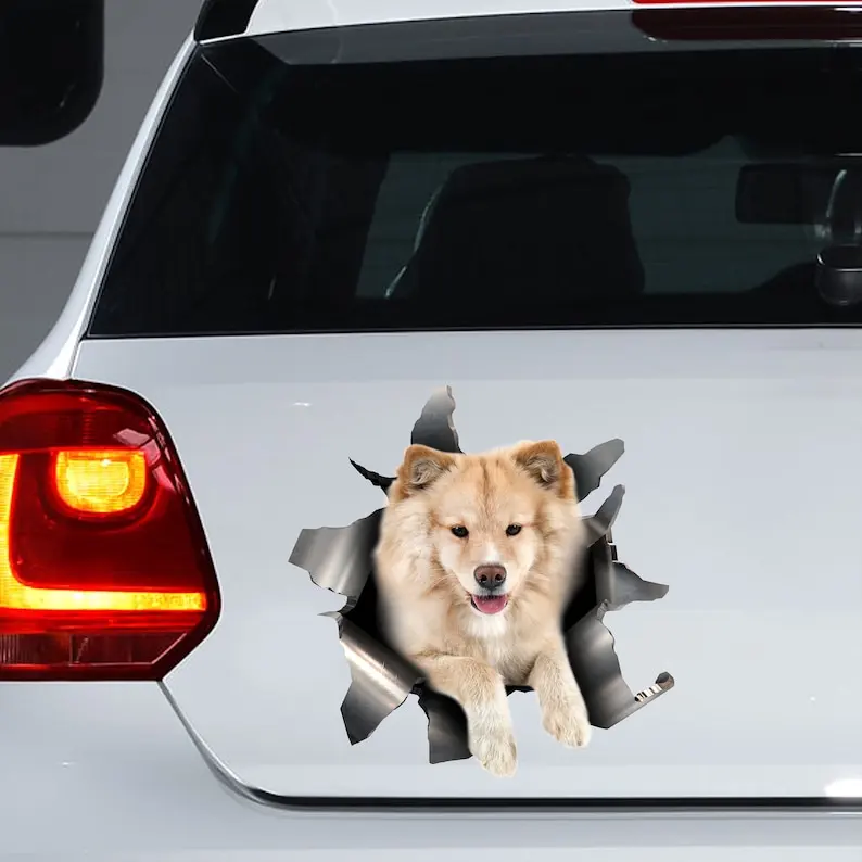 Finnish Lapphund car sticker, Finnish Lapphund decal, Finnish Lapphund magnet