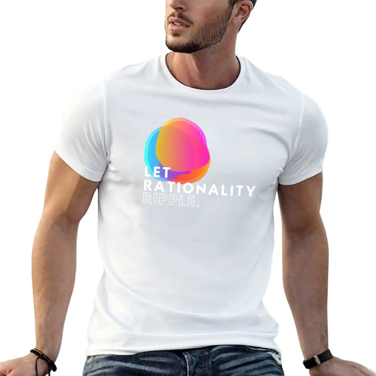 T-shirt « Let Rationality Ripple » personnalisé, t-shirts anime, t-shirt oversize homme, t-shirt de luxe