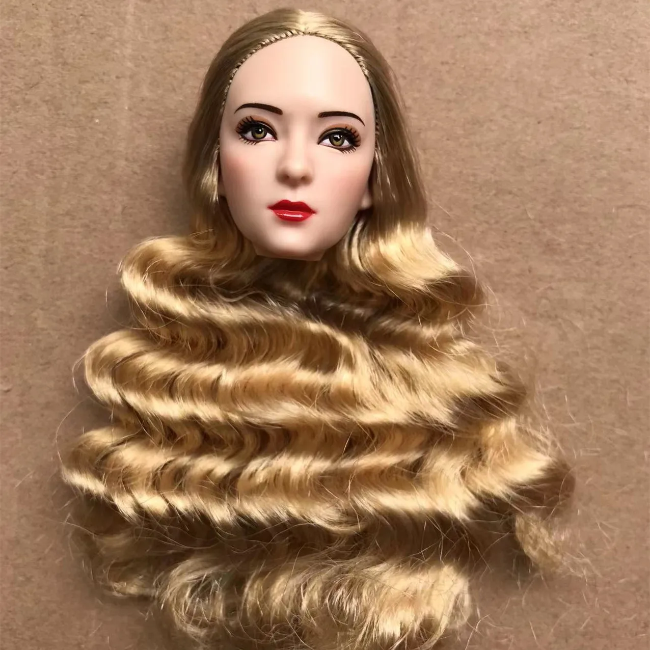 MENGF 1/6 رؤوس دمية على شكل أميرة ملونة الشعر الطويل الصينية الكلاسيكية ماكياج جيد أنثى الجندي دمية رؤساء هدايا عيد الميلاد السنة الجديدة