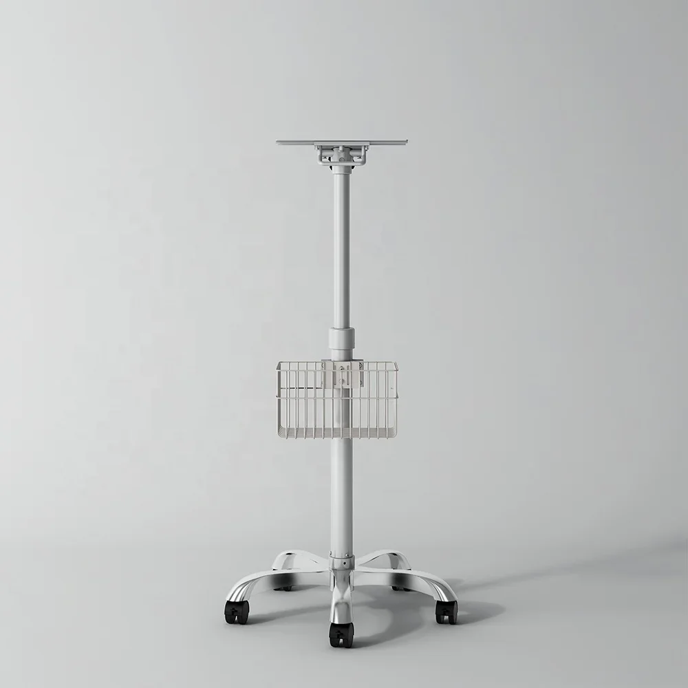 New arrival  Cheap Stainless Steel Medical Instrument Tablet  monitors Trolley cart With Baskets For Hospital Clinic ICU