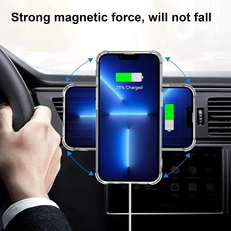 Magnetic Metal Plate Ring Sticker For Magsafe Wireless Charger Iron Sheet Phone Stickers Universal For iPhone 15 14Pro