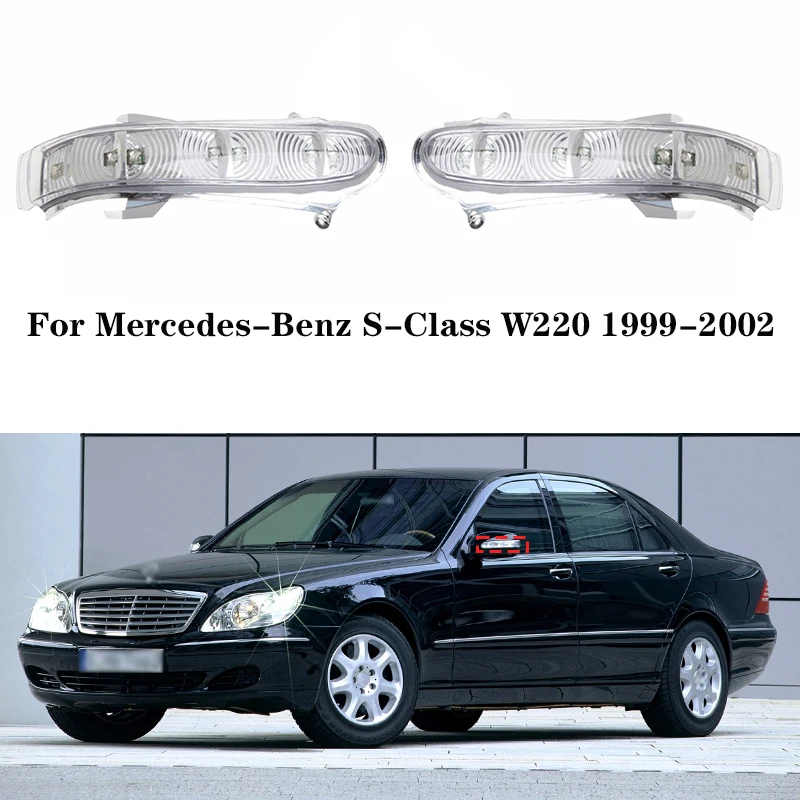 For Mercedes-Benz S-Class W220 1999-2002 CL-Class W215 1999-2003 Turn Signal Light Car LED Mirror RearView Mirror Lamps