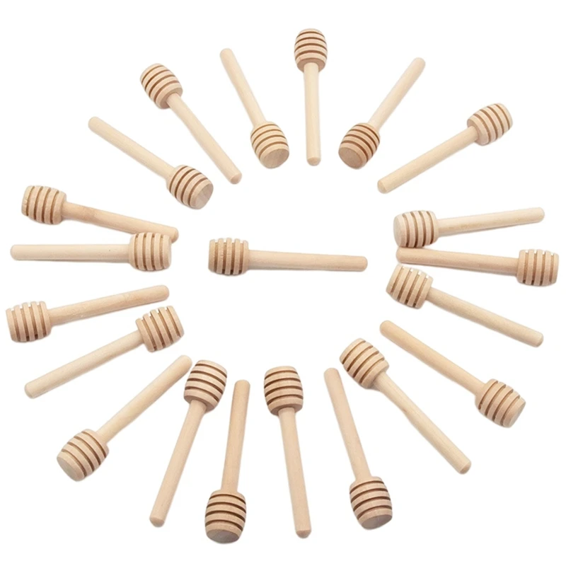 

25Pcs Long Handle Wood Honey Spoons Mixing Sticks Dipper Honey Extractor For Jar Coffee Milk Tea Supplies Kitchen Tool