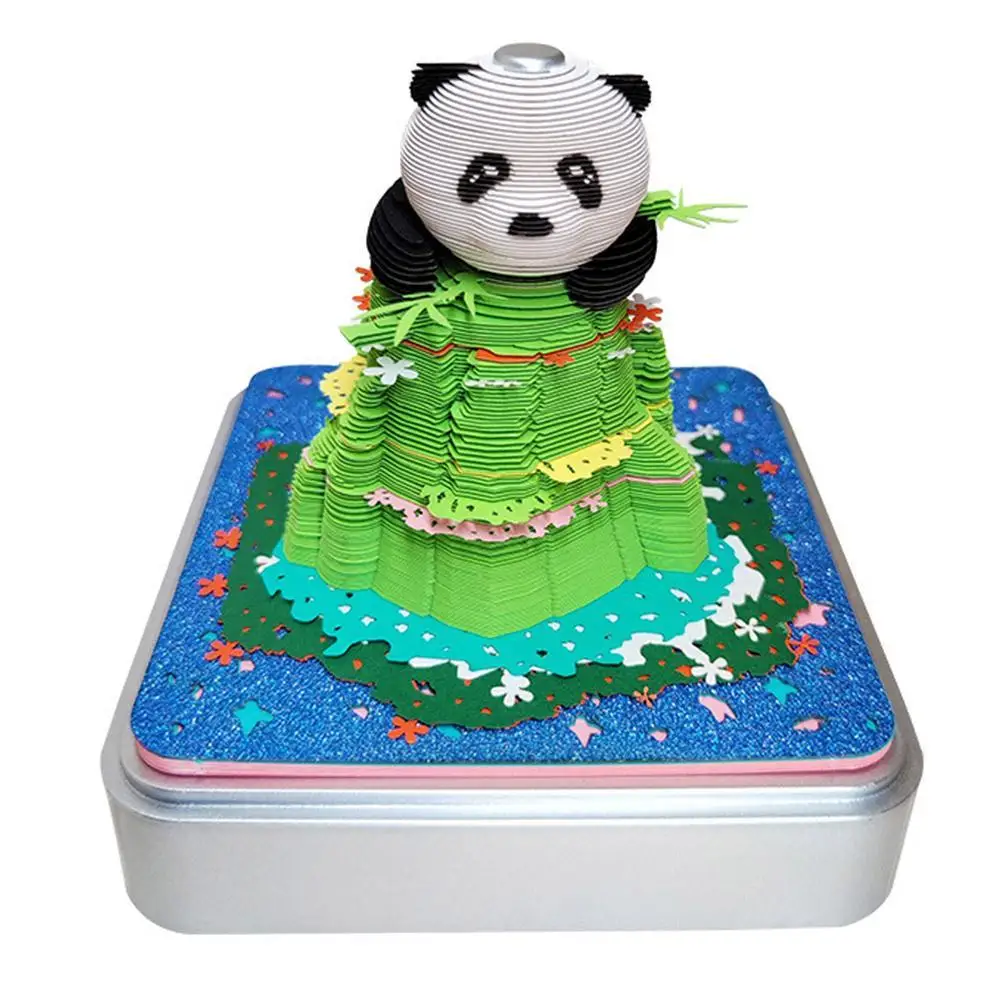 3D Notepad Mini Panda Memo Pad With 2025 Calendar Paper Notes Artistic Notepad Creative Christmas Birthday Gifts