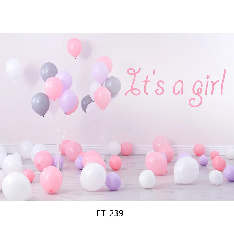 ZHISUXI Newborn Baby Birthday Background First Birthday Party Balloon Flower  Portrait Backdrop Photography Photo Studio  LGH-06