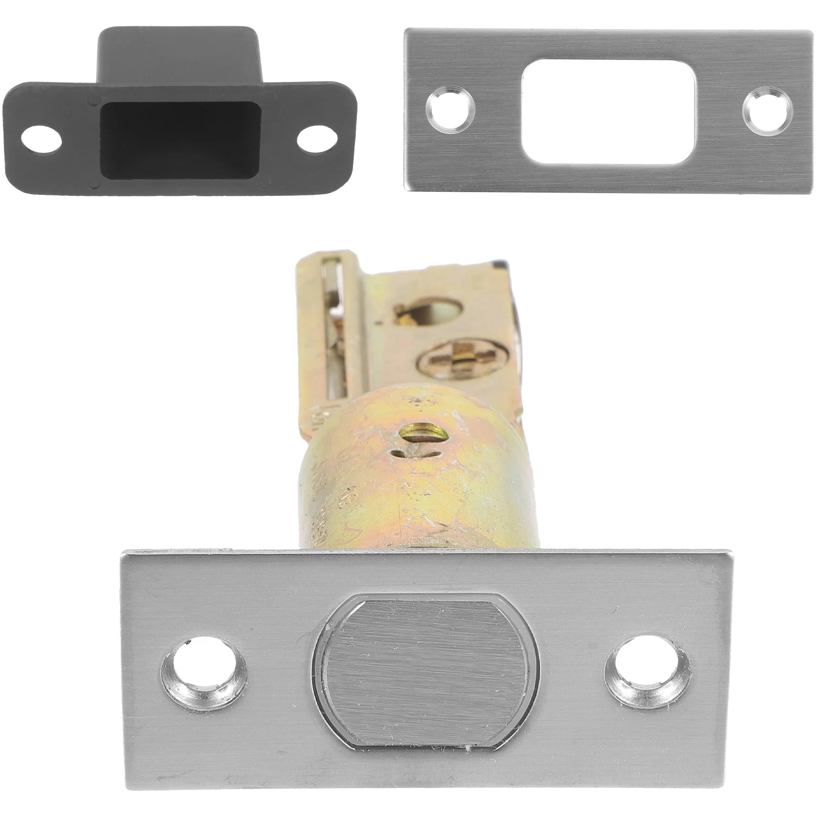 1 шт., скрытый дверной замок с одним язычком, корпус 60-70 мм, регулируемый для внутренних деревянных дверей ванной комнаты, защелка, механизм замка